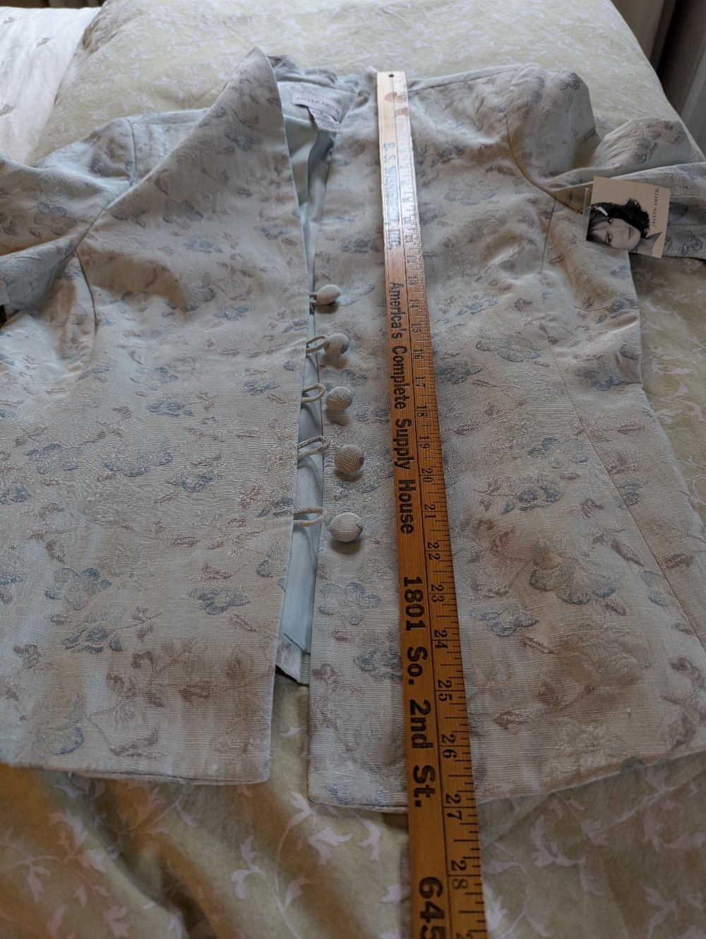 Jaclyn Smith Jacquard skirt suit set size 12 - Picture 3 of 11